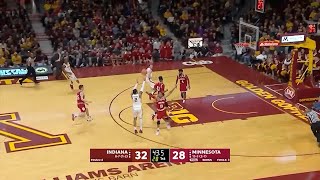 Minnesota's 8-0 Run to End the Half vs. Indiana