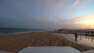 Driving Toyota Land Cruiser Prado on Beach - Qatar