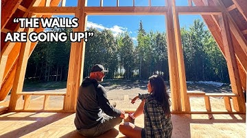 850sqft A Frame Cabin Build | Framing the End Walls Part 1 of 2