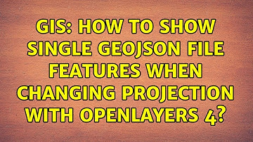 GIS: How to show single GeoJSON file features when changing projection with OpenLayers 4?