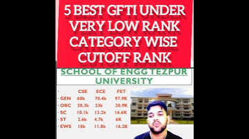 5 Best GFTI under very low Rank| Category wise cutoff rank #shorts #josaa #csab #cutoff #counselling