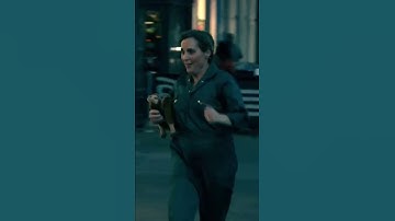 Mel Giedroyc races to the smallest gap. #Taskmaster