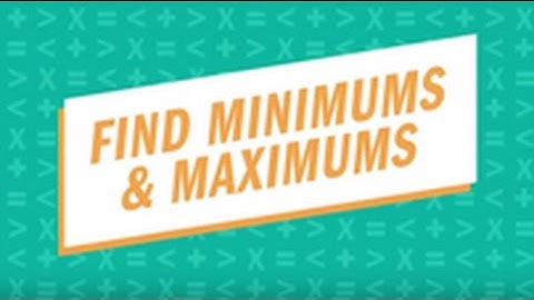 Find Minimums & Maximums With the TI-84 Plus CE Graphing Calculator