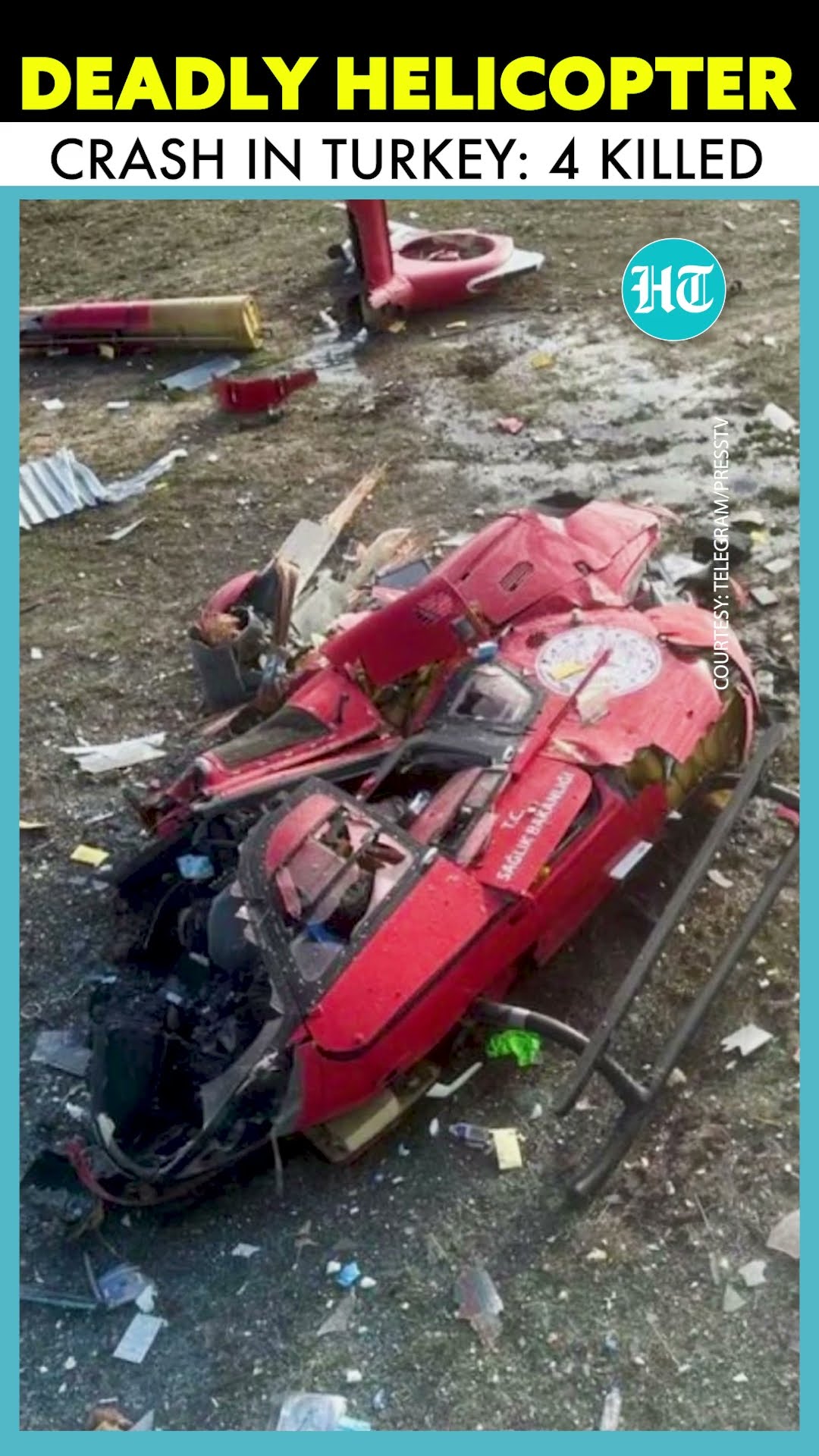 Viral Video: Helicopter Crash at Turkish Hospital Kills Four Healthcare Workers