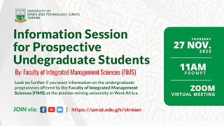 Information Session for Prospective Undergraduate Students — Faculty of Integrated Management Sci.