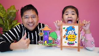 Bé Bún Tô Màu Bức Tranh Bạn Gái – Bố Tô Màu Bức Tranh Ngôi Nhà | Coloring  Pictures For Kids - Youtube