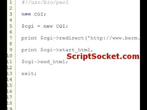 Perl Tutorial 62 - CGI.pm - Browser Redirection