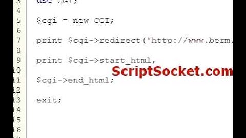 Perl Tutorial 62 - CGI.pm - Browser Redirection