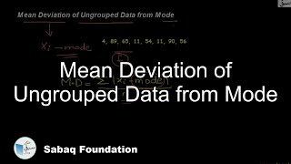 Finding mean deviation of ungrouped data using modethis video is
about: from mode. subscribe to our channel watch...