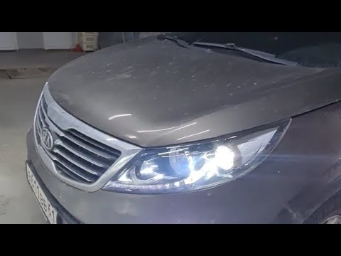 Kia Sportage 3 улучшение света установка качественных Led ламп в 2 этажа....WhatsApp 89281133186