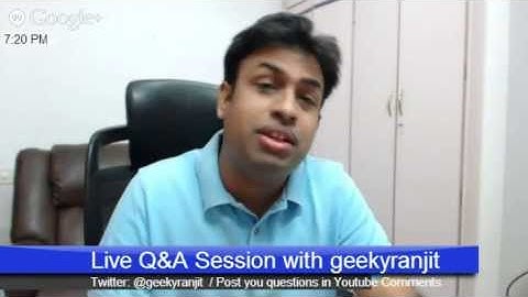 First ever Q&A Session Live with Geekyranjit (Every Tuesdays 7 PM IST)