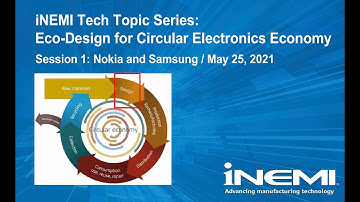 iNEMI Tech Topic Series: Eco-Design for Circular Electronics Economy (May 25, 2021)