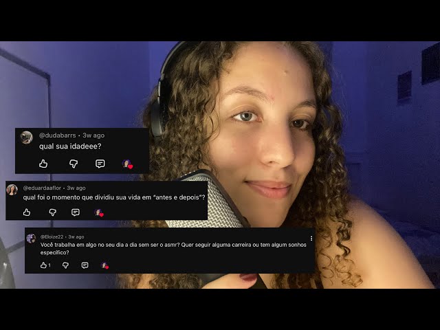 ASMR sussurros respondendo perguntas de vocês 🍃