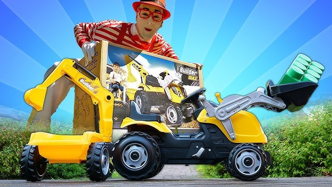 Trator Smoby Builder Max + Reboque + Pá - Autobrinca Online
