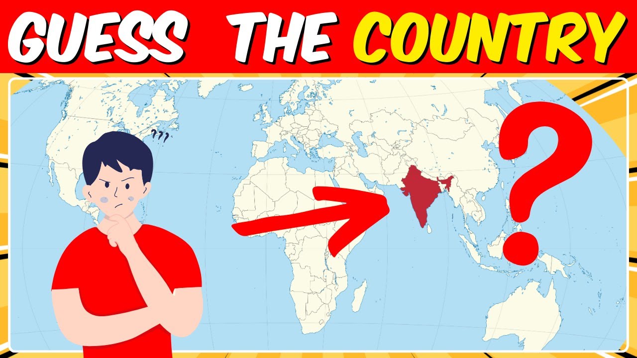 Guess The Country on The Map Geography Quiz Challenge 🌎 Level HARD! YouTube
