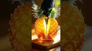 💛 Pineapple ASMR Cutting | Satisfying Fruit Slice Sounds 🍍🔪 #Shorts