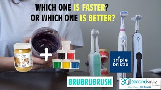 Toothbrushes Battle 30 Seconds Smile Vs. Triple Bristle Vs.brubrubrush Prototype Review