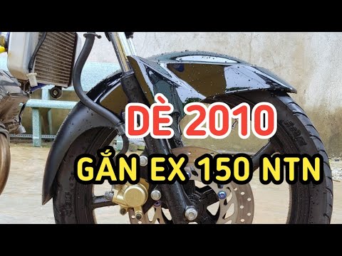 Review dè trước ex 2010 gắn lên ex 150 - YouTube