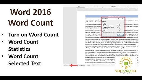 Word 2016 Word Count