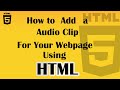 HTML audio Tag || How to Add a Audio for webpage using #html