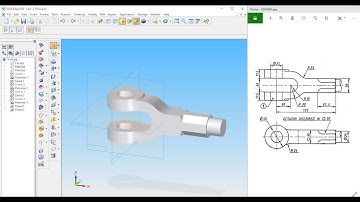 Knuckle Joint Part01 Fork Solid Edge V20 (Kannada)