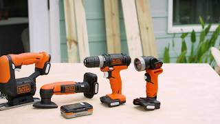 BLACK+DECKER GoPAK 10.8V 4-Tool (Hammer Drill, Sander, Torch, Jigsaw)