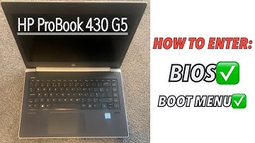 HP ProBook 430 G5 - How To Enter Bios Settings & Boot Menu Options