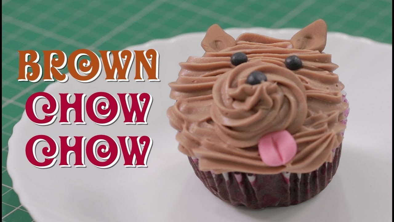 DIY Dog Cupcakes Brown Chow Chow Puppy Cupcakes How to Decorate