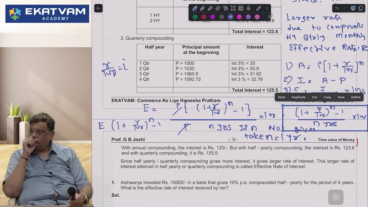 Demo Lect. 4 [VCR Batch 1] May 25 Maths Prof. G B Joshi YouTube
