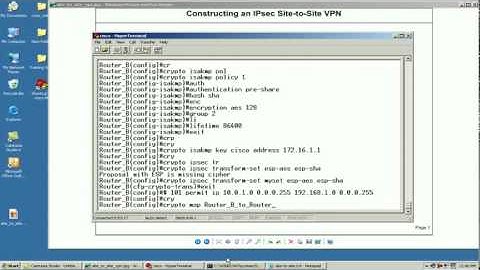 Part 2 : How to setup a Site-to-Site VPN tunnel between two cisco routers