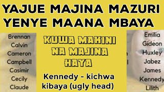 Majina mazuri yenye maana mbaya | maana ya majina