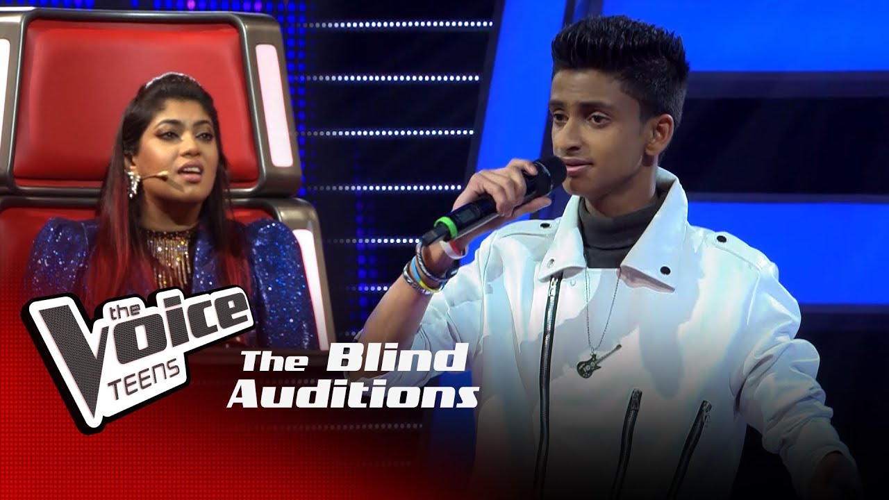 Pradeep Rukmal | Ahenawanam Sitha (ඇහෙනවනම් සිත) | Blind Auditions | The Voice Teens Sri Lanka