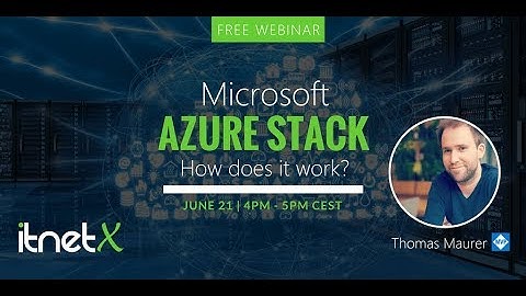 Thomas Maurer - Azure Stack Webinar