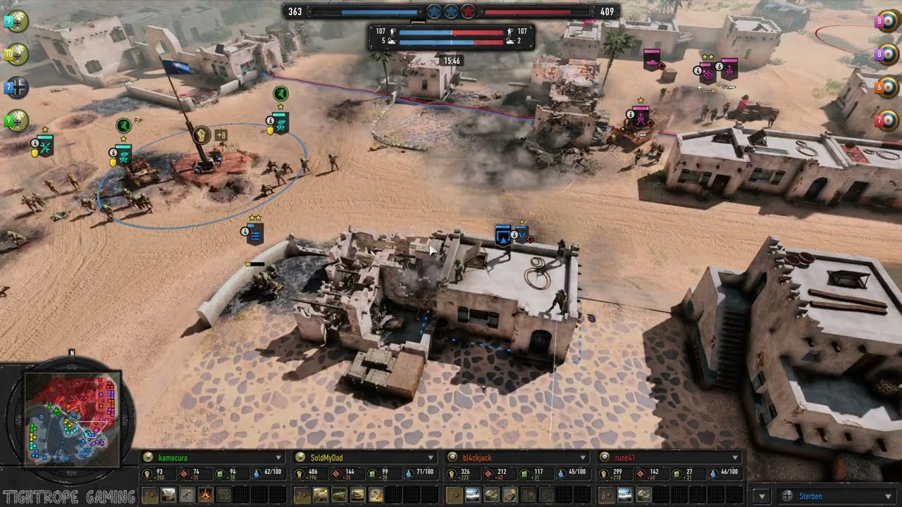 COH3 4v4 4 Tigers vs Boatloads of Grants