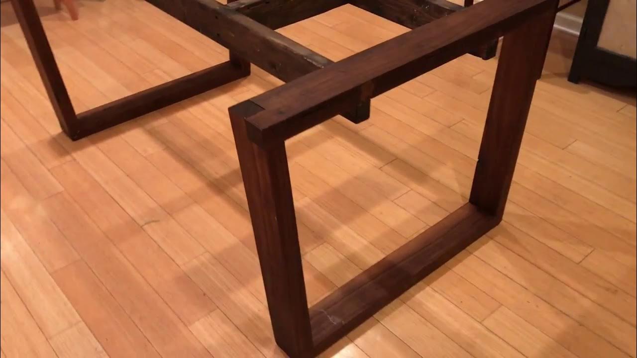 Walnut Dining Table Part 1 The legs and base. YouTube