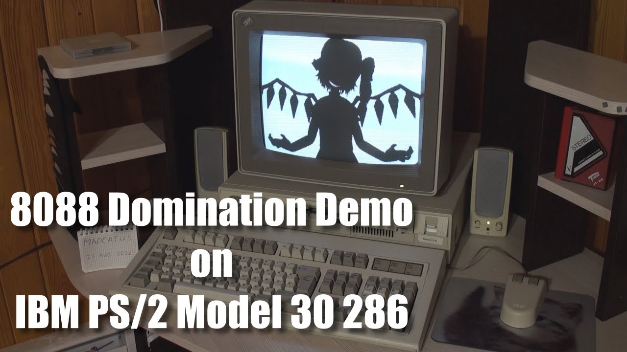 8088 Domination Demo running on IBM PS/2 Model 30 286