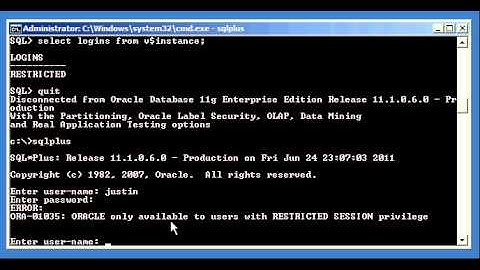 Oracle DBA Justin - How to put an Oracle database in restricted session mode
