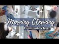 15 minute speed clean with me for morning cleaning routine 2021 - cleaning motivation UK