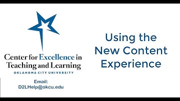 Using the New Content Experience