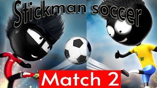 Football World Cup Match 2 | Tiatan Vs Tiger | Stickman Superhero Soccer Match screenshot 2