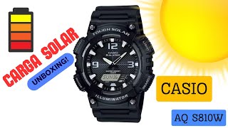 CARGA SOLAR RELOJ CASIO AQ S810W UNBOXING #solar #relojes #casio #watch #gadgets #smartwatch