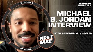 Michael B. Jordan talks Knicks, Giants, Super Bowl LVIII, HBCUs & more!  | First Take