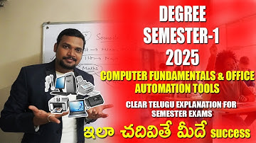 Degree Semester-1 Computer Major - Computer fundamentals and office automation tools Part-1