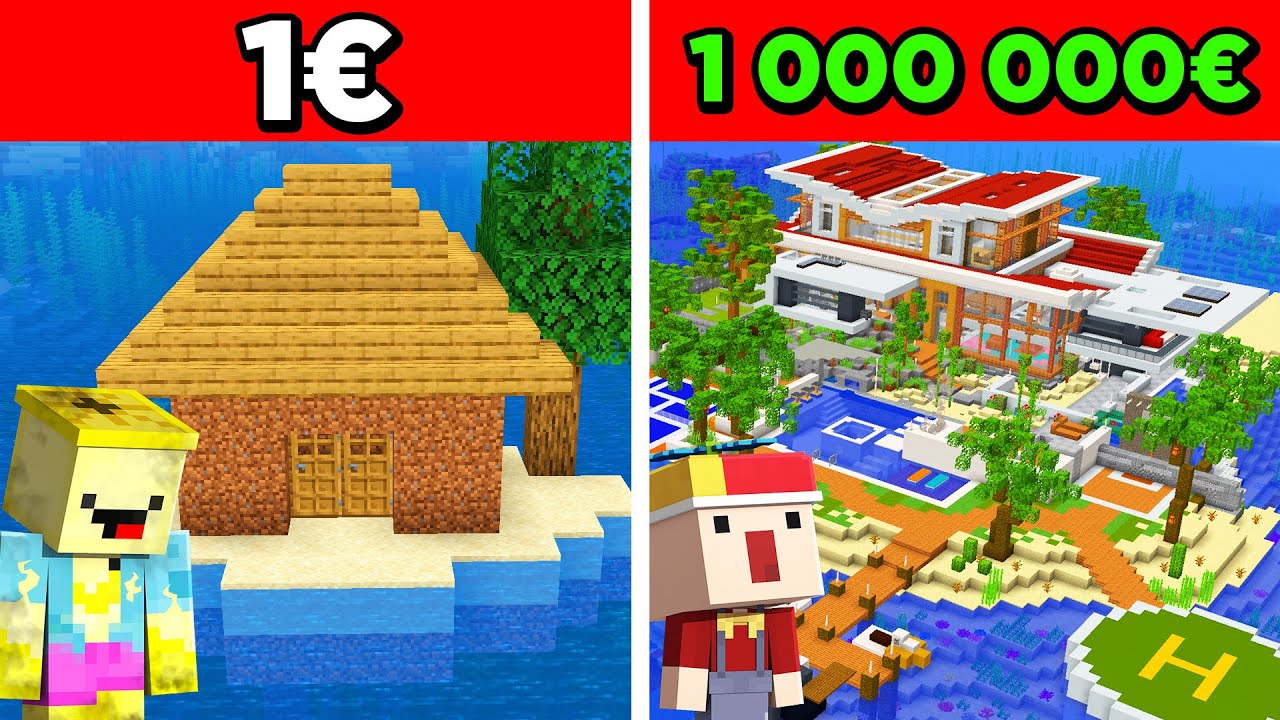 Île de PAUVRE VS Île de RICHE sur Minecraft !!