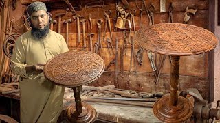 Amazing Woodworking Project of Making Round Wooden Corner Table With Carving Art || DIY Coffe Table by Skilled Nation 5,215 views 1 year ago 15 minutes