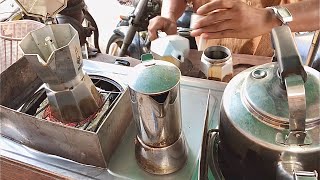 Moka Pot Coffee at Vintage Vendor Cafe Thai Street Food