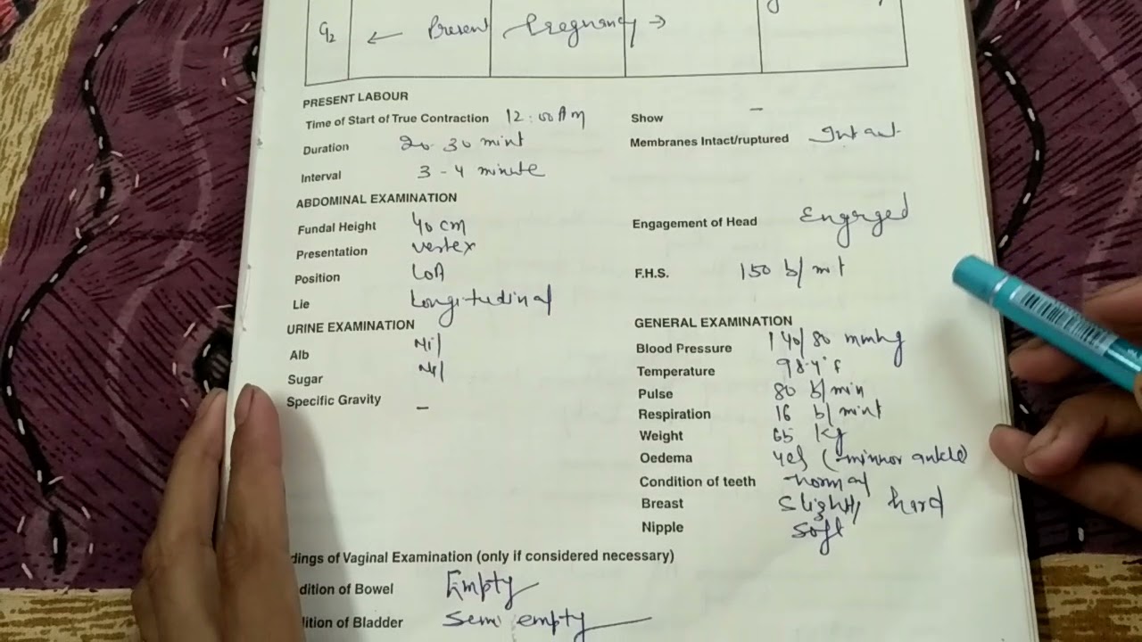 How to fill case book(Maternal nursing)Postnatal cases. YouTube