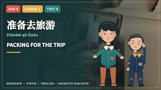HSK 3 Lesson 1 Text 4 | 准备去旅游 | Preparing for the Trip