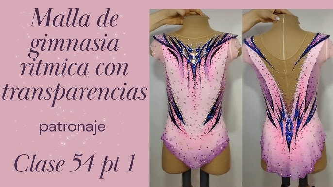 Costura de malla de gimnasia ritmica con transparencia. Clase 54 pt 2 