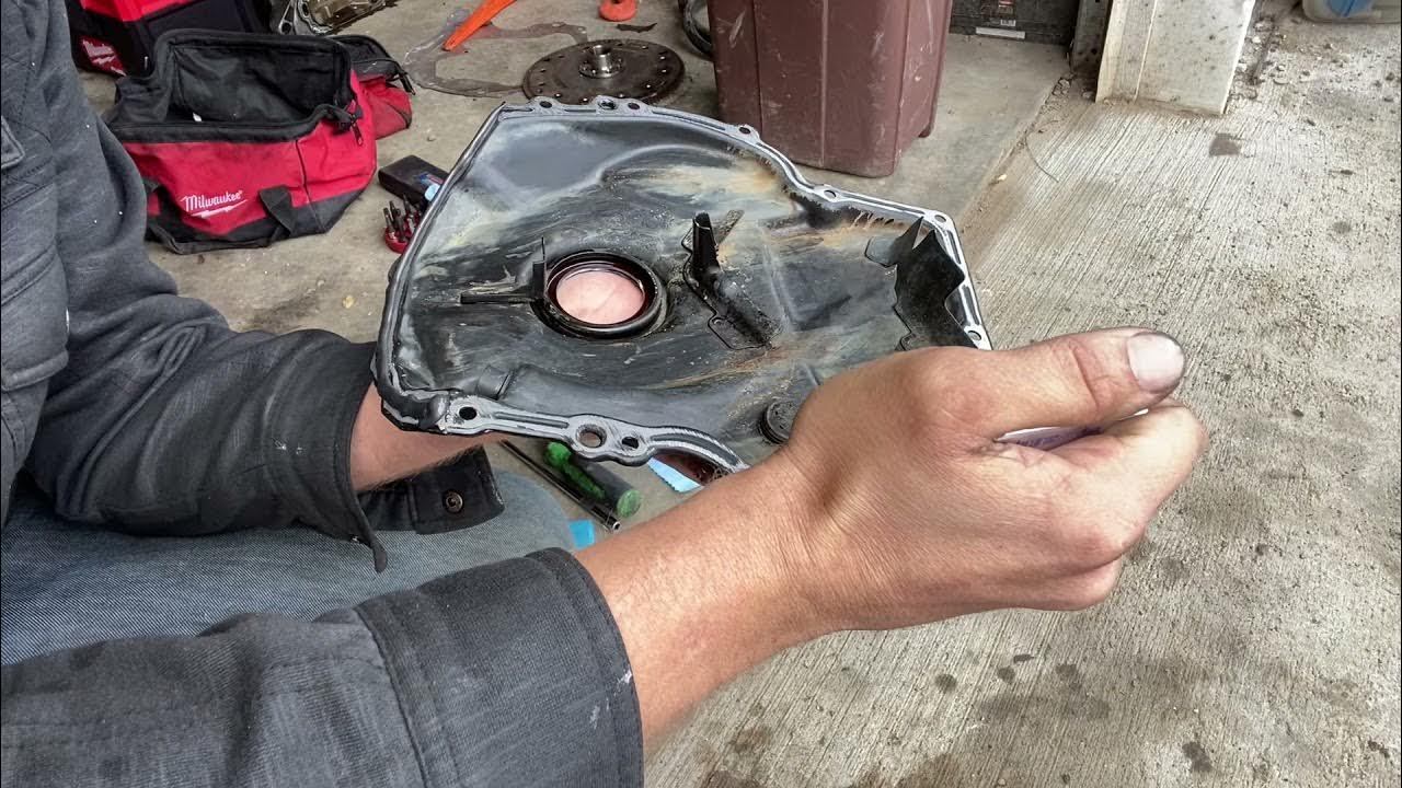 Oil Leak Proof 2.0t Lower Timing case cover pan reseal install cleaning